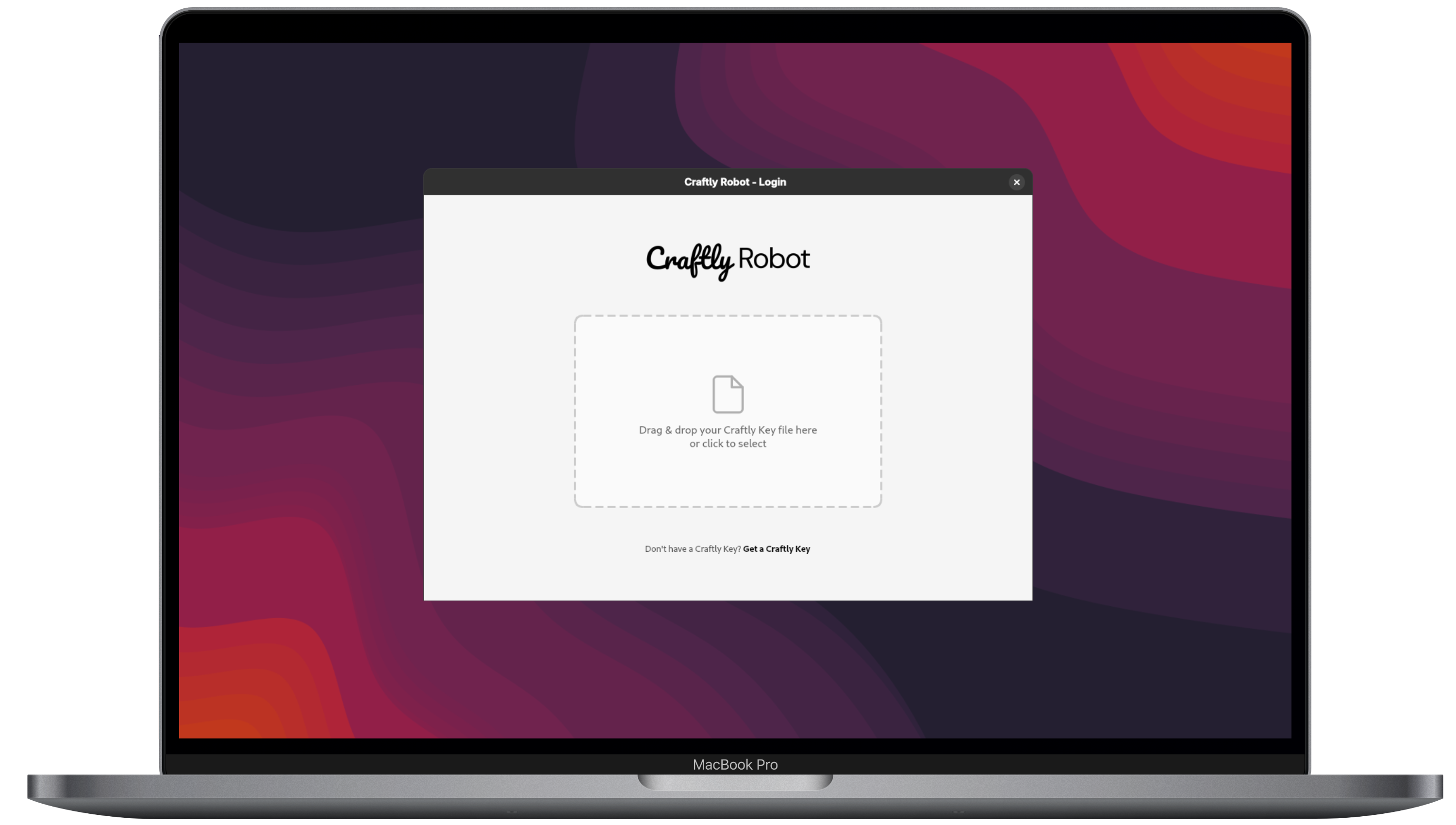 Craftly Robot software on a laptop